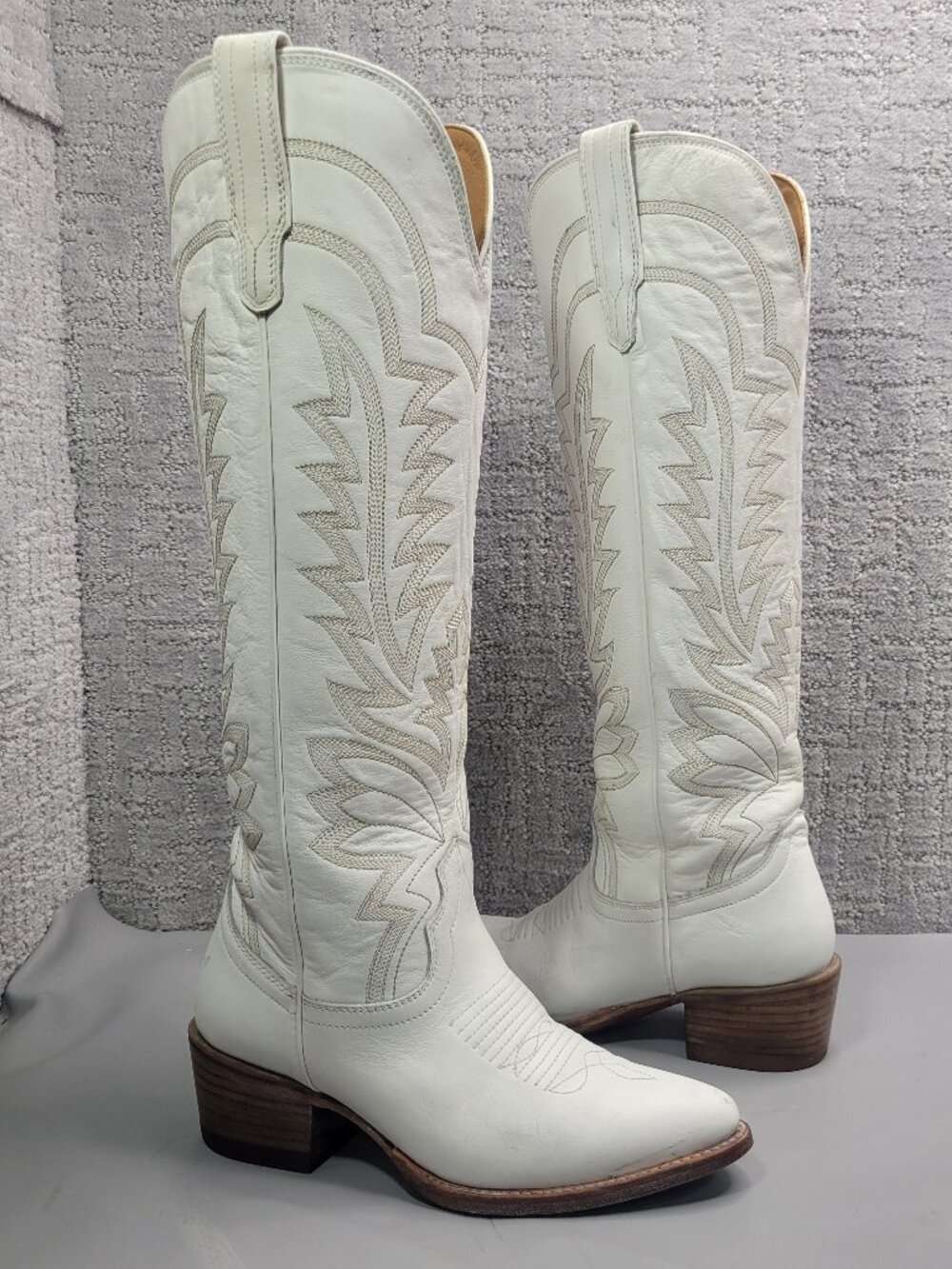 Tecovas The Abby Women's Size US 6B Snow Cowhide Cowgirl Boots. - Picture 7 of 12
